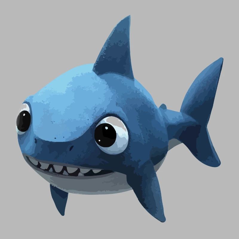 Bébé requin bleu - Mignon et élégant