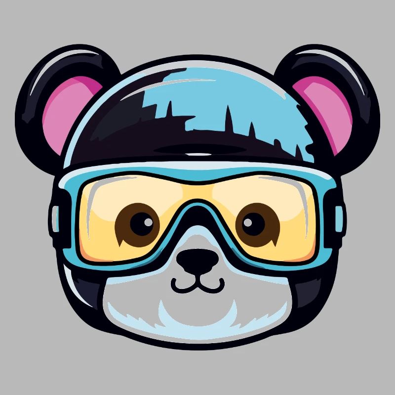 Bear Ski Goggles Comic