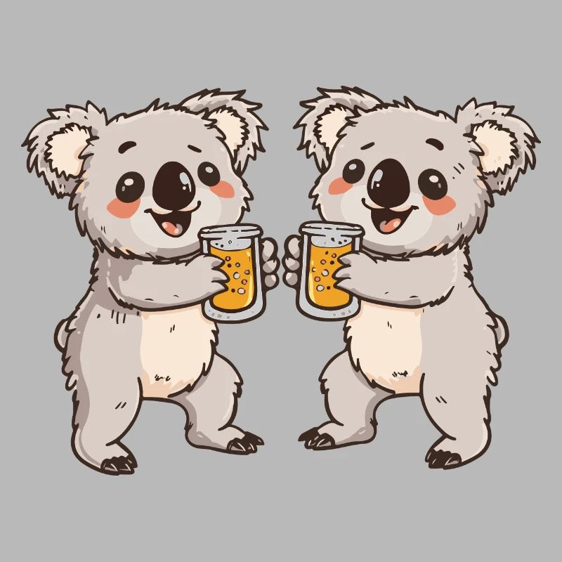 Koala Comic Beer Funny Booze