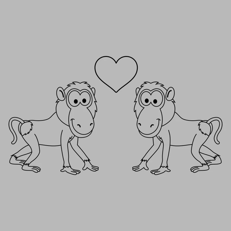 Monkey monkey comic couple love