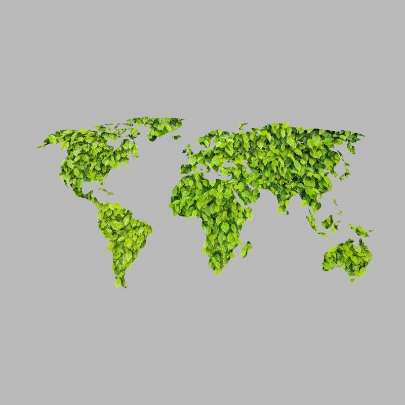 Green World Map