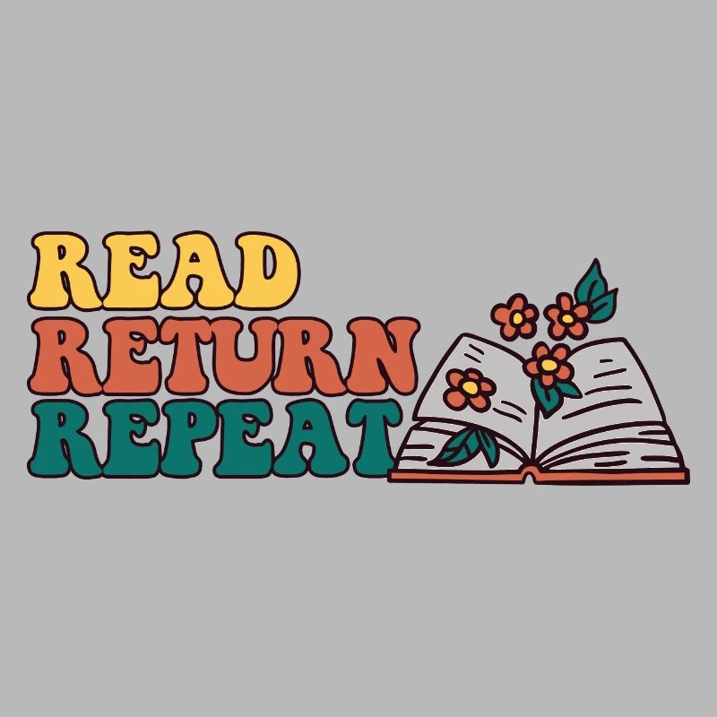 Librarian Read Return Repeat Library Worker Book