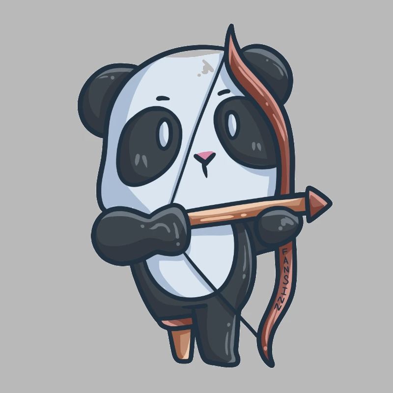 Panda Bogenschießen Behinderung Prothese Geschenk