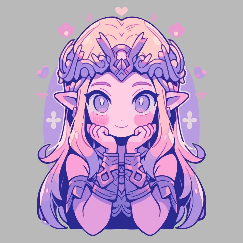 Princesse Chibi mignonne - Conception de conte de fées mignon