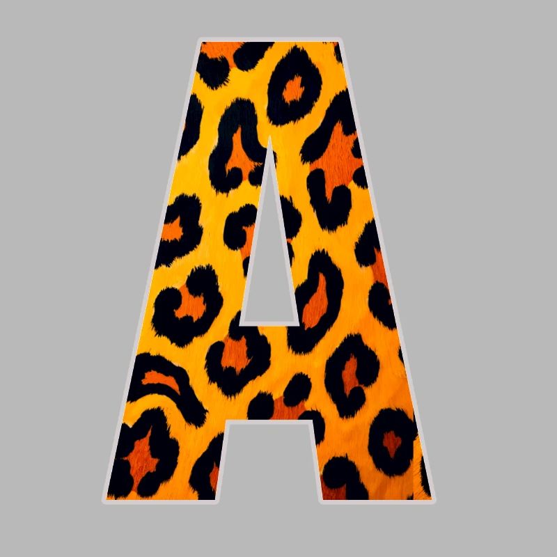 Leopard A-Buchstabe Print
