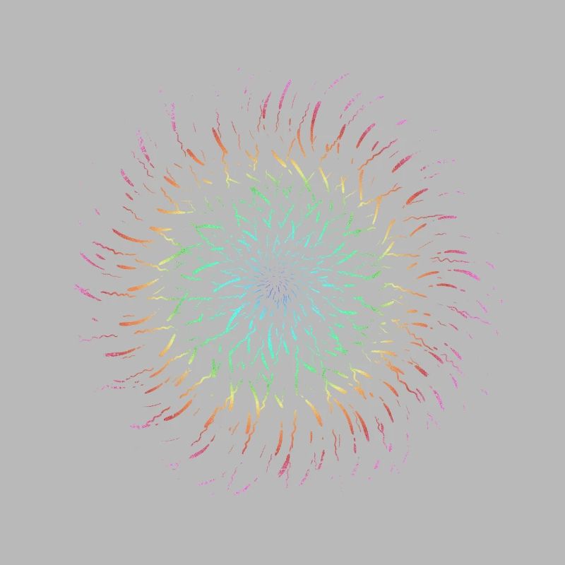 Psychedelisch Regenbogen Strahlen Sonne