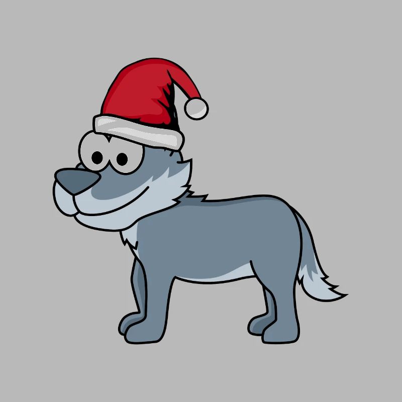 Wolf Comic Weihnachten
