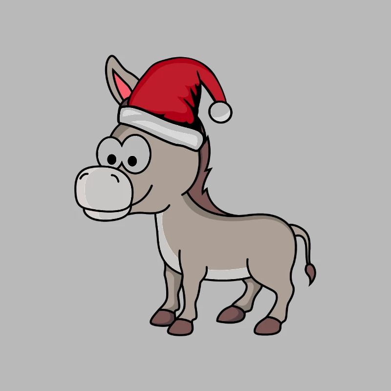 Esel Comic Weihnachten
