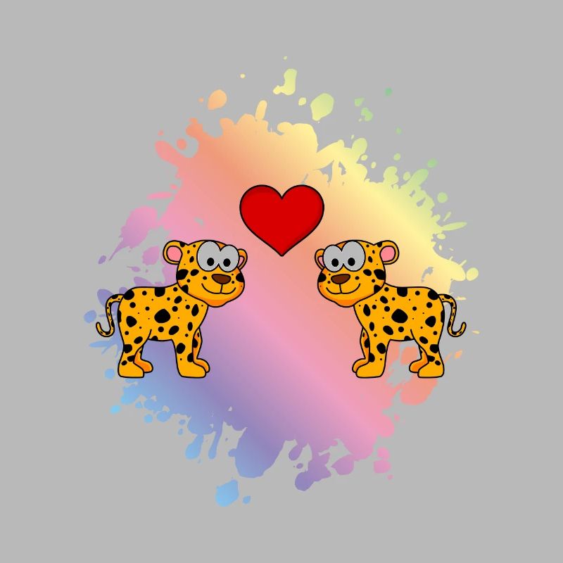 Leopard Comic Paar Liebe