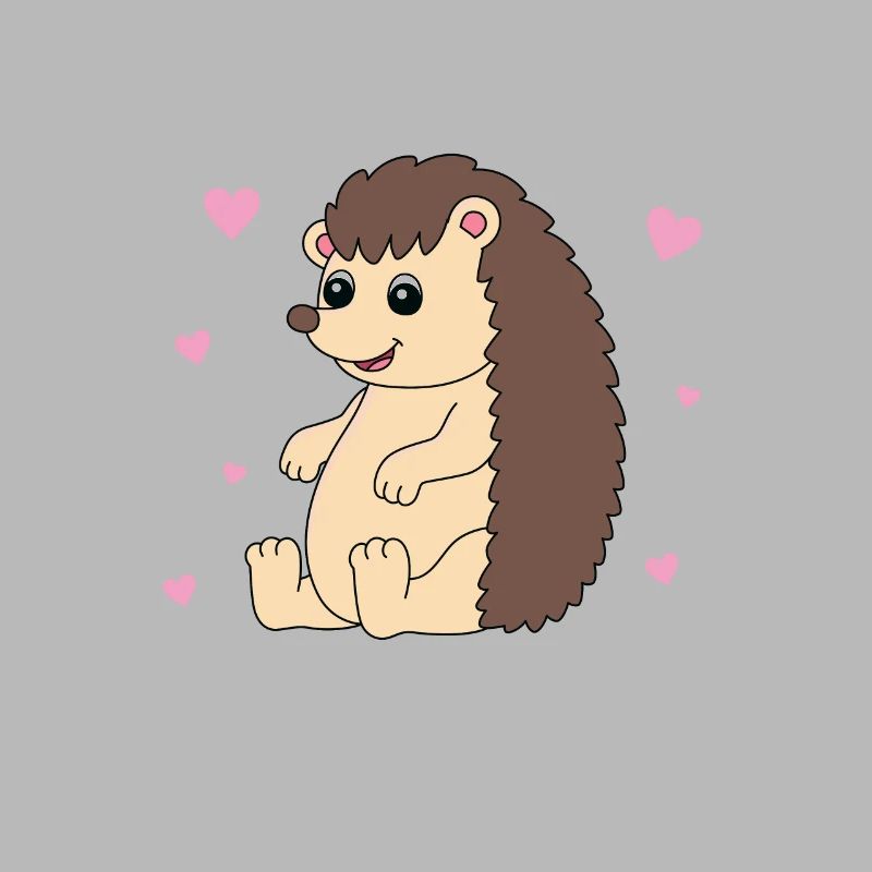 Nur ein Mädchen, das Igel liebt