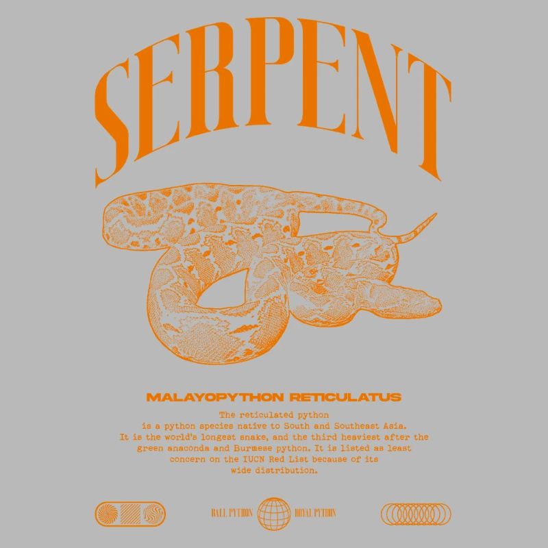 Reticulated Python Reptile Keeper Streetwear