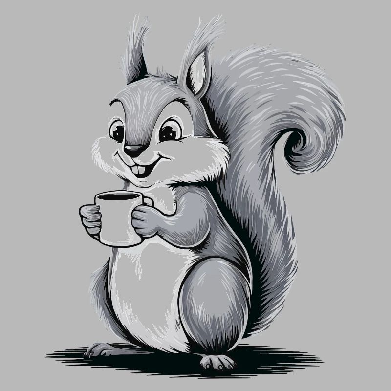 Eichhörnchen Eichhörnchen Kaffee trinken Koffein