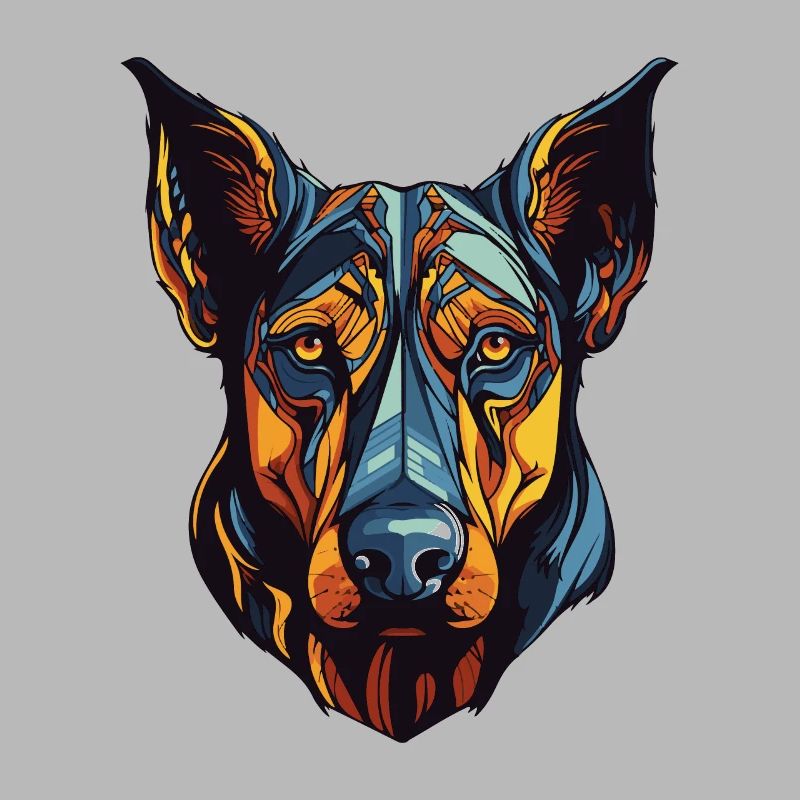 Portrait de chien doberman