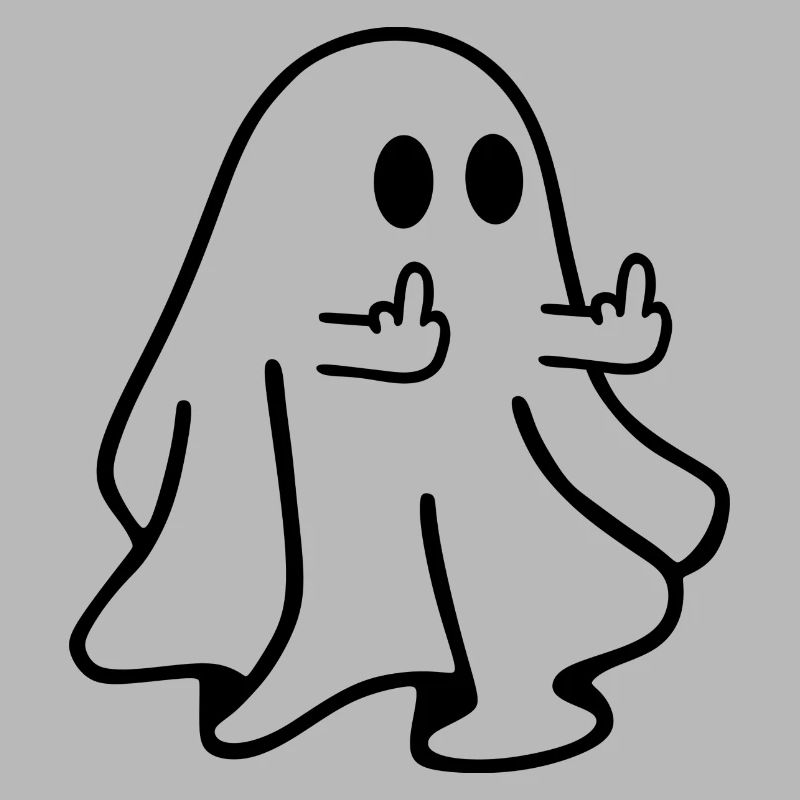 Ghost Middle Finger Halloween