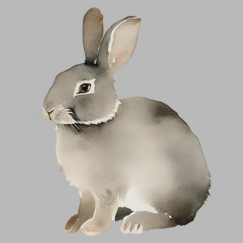Rabbit with a plain background