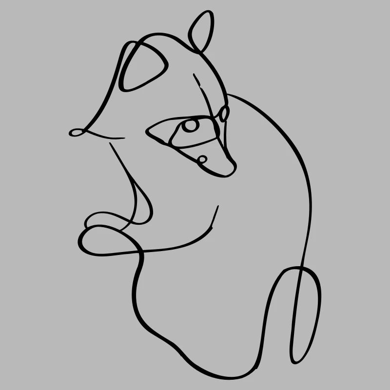Stylized stylized stylized raccoon