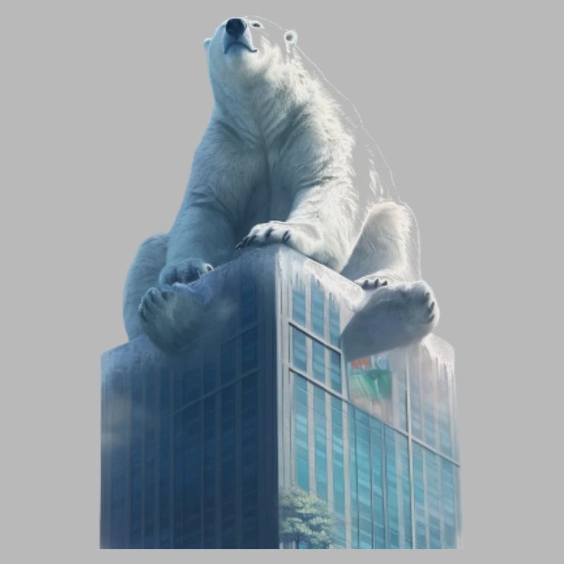 Der Eisbär auf dem Dach