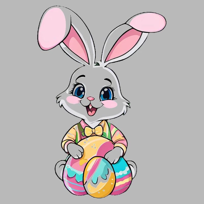 Easter bunny with Easter eggs