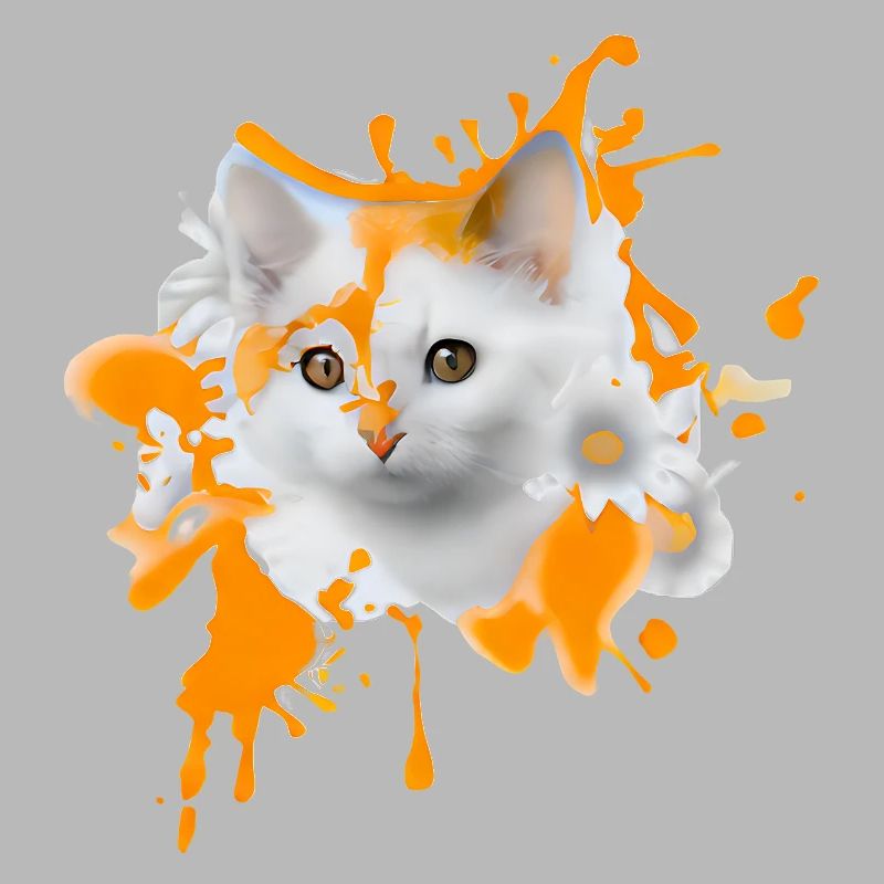 Chat fleuri