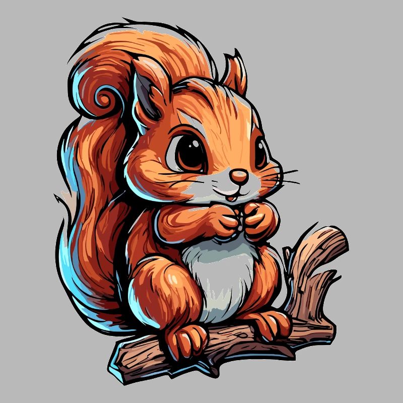 Eichhörnchen / Tier / Nagetier / Waldtier / Comic