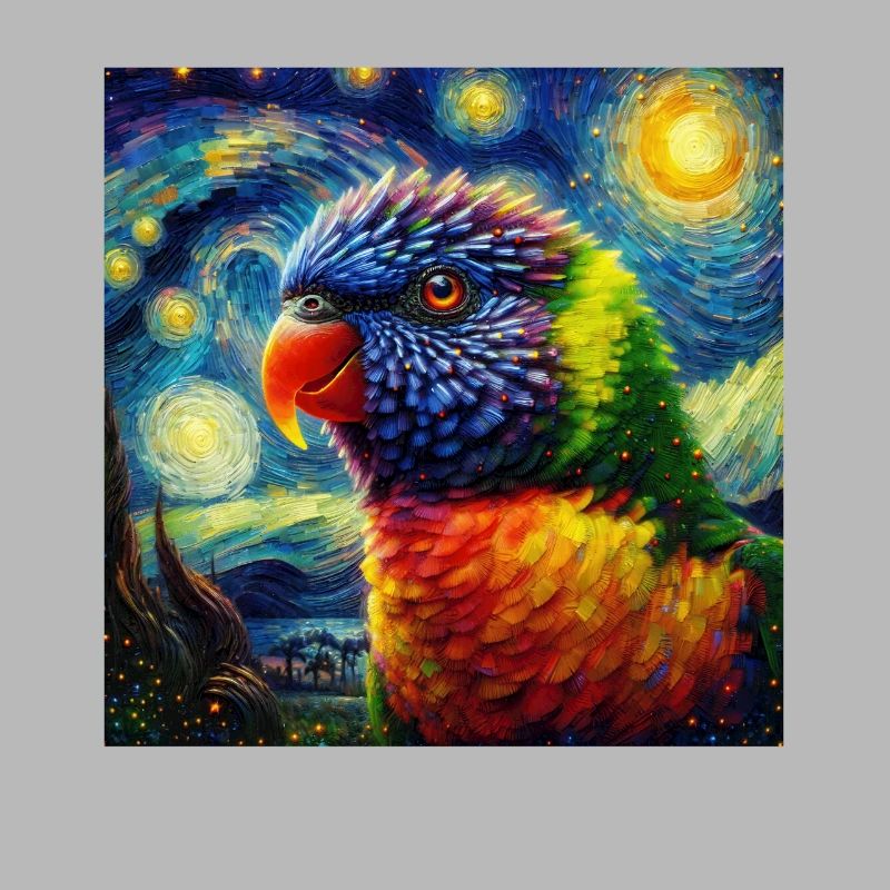 Regenbogenlori Starry Night