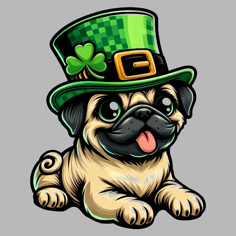 Mignon carlin de dessin animé Saint-Patrick