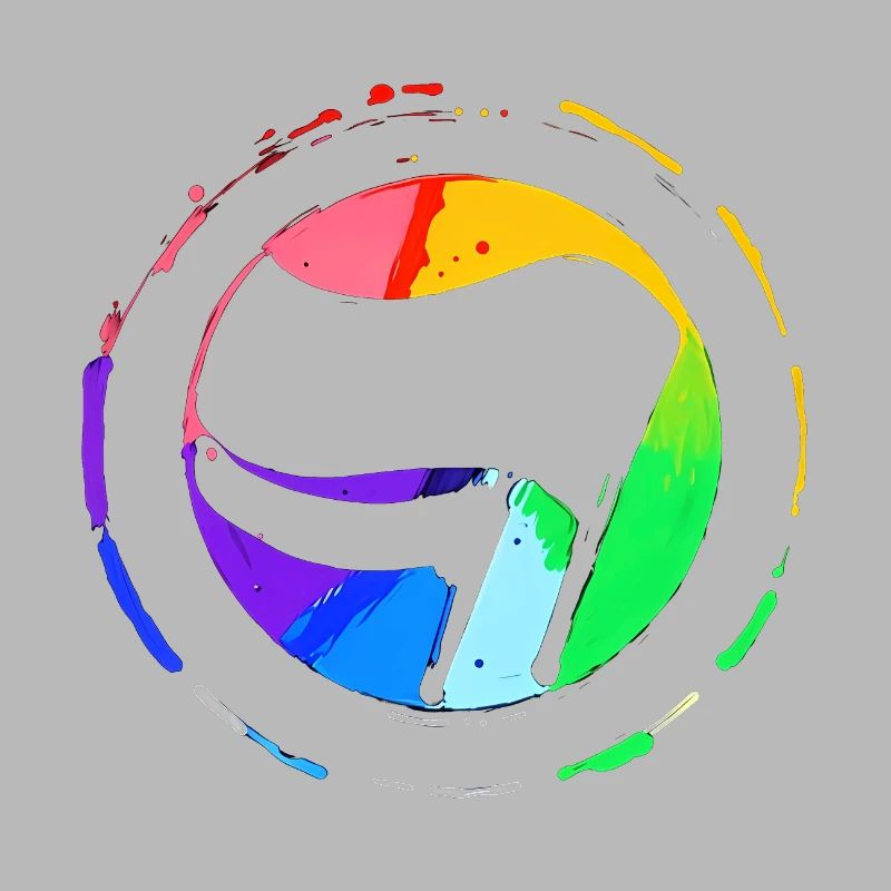 Regenbogen Antifa Flagge