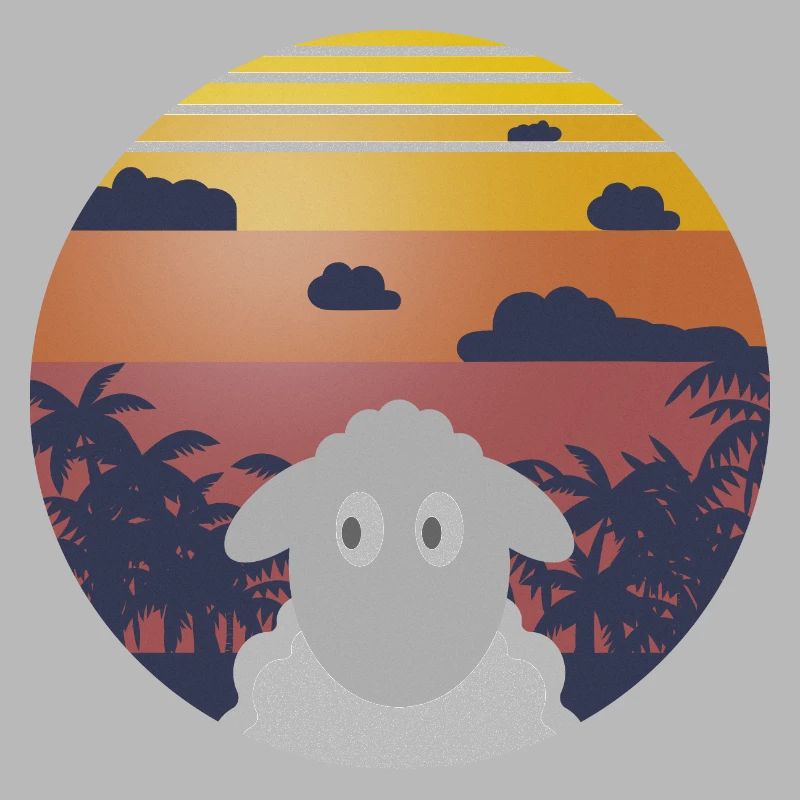 Sheep at sunset