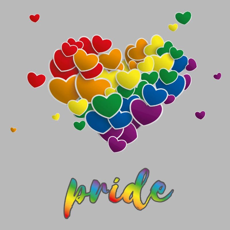 Rainbow Hearts Splash Pride