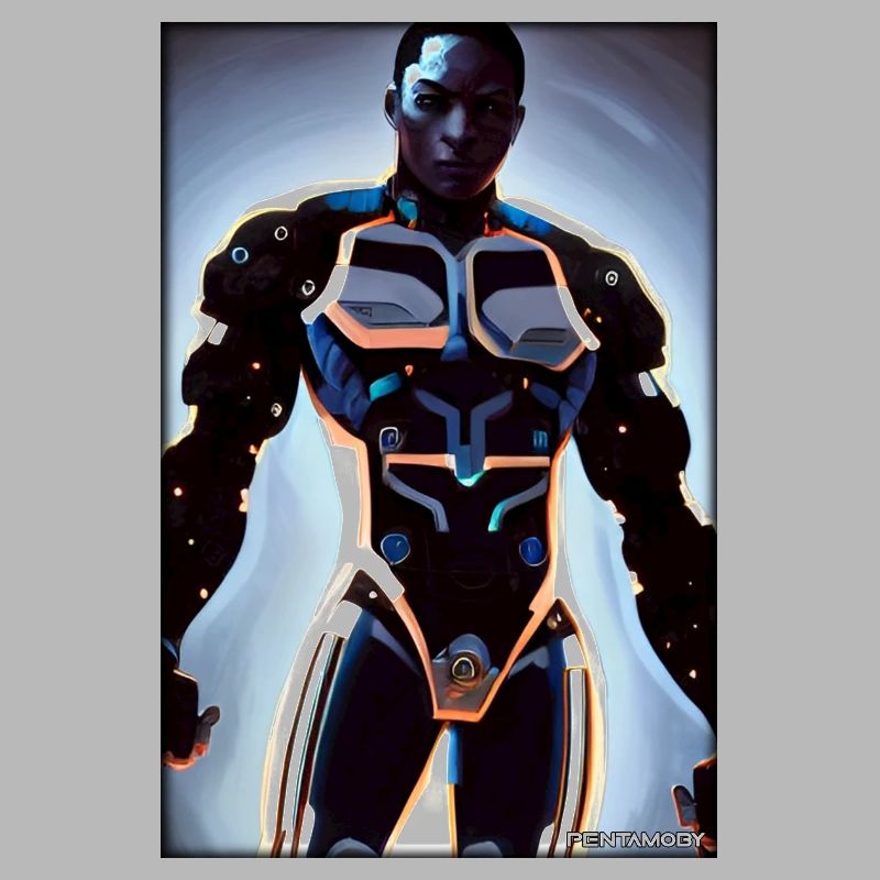 Cyborg Mann Zukunft Sci-Fi Maschine Technik