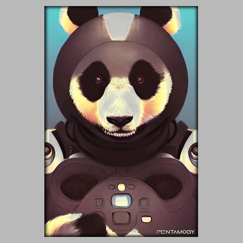 Panda Bear Panda Astronaut Future Sci-Fi Technology