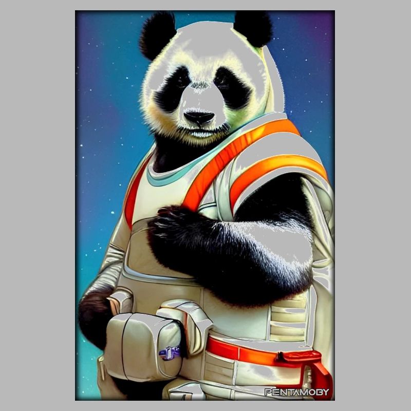 Panda Bear Panda Astronaut Future Sci-Fi Technology