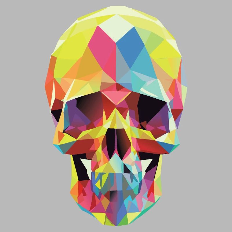 Low-Poly-Schädel