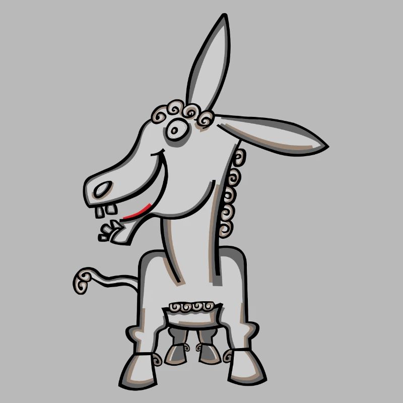 drôle d’âne avec des boucles