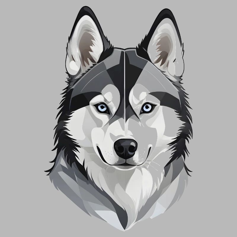 Cute Husky Head