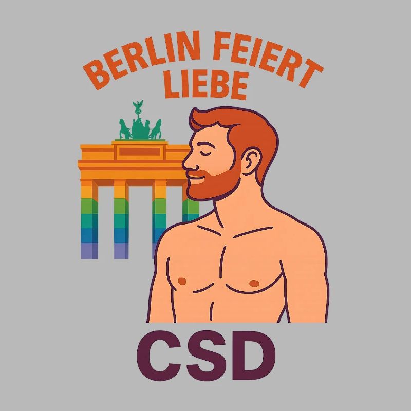 Berlin celebrates love CSD man