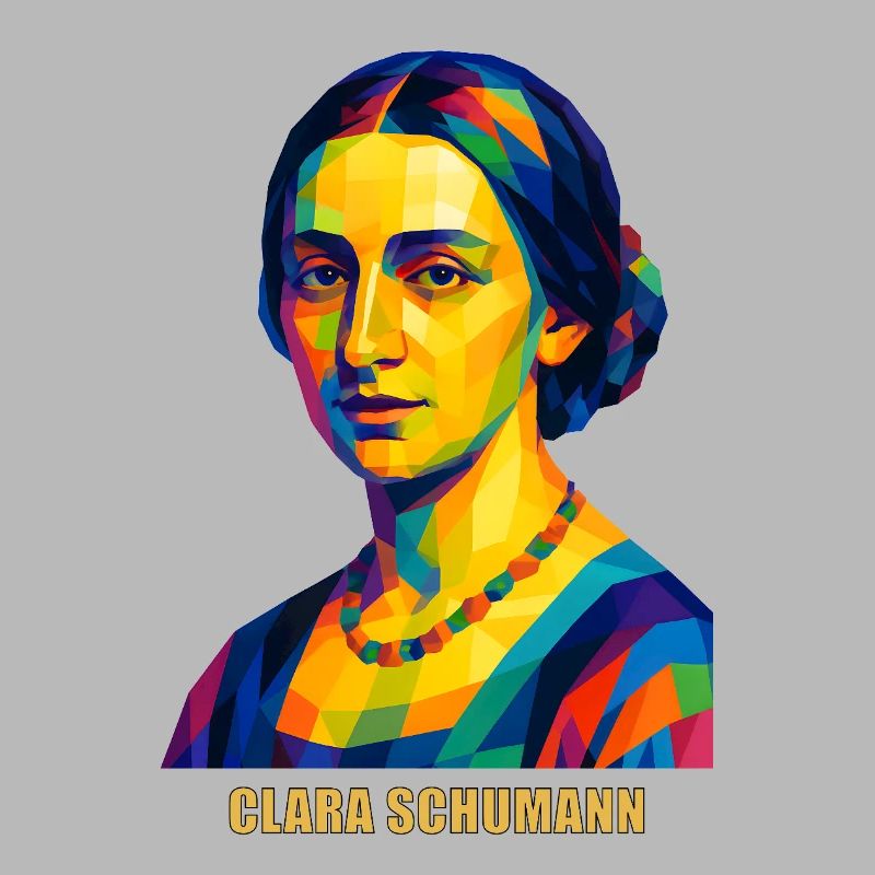 WPAP Polygon Portrait Clara Schumann Compositeur