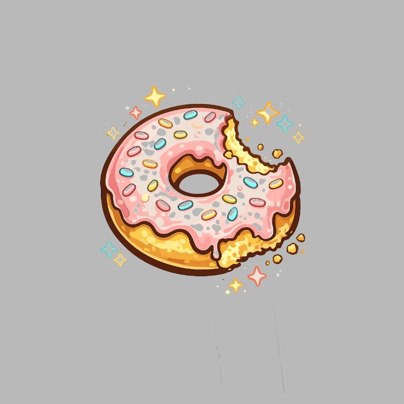 Sugar Pink Donut with Sprinkles Sparkle