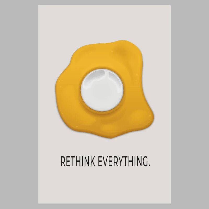 Rethink Everything Minimalist Egg Poster