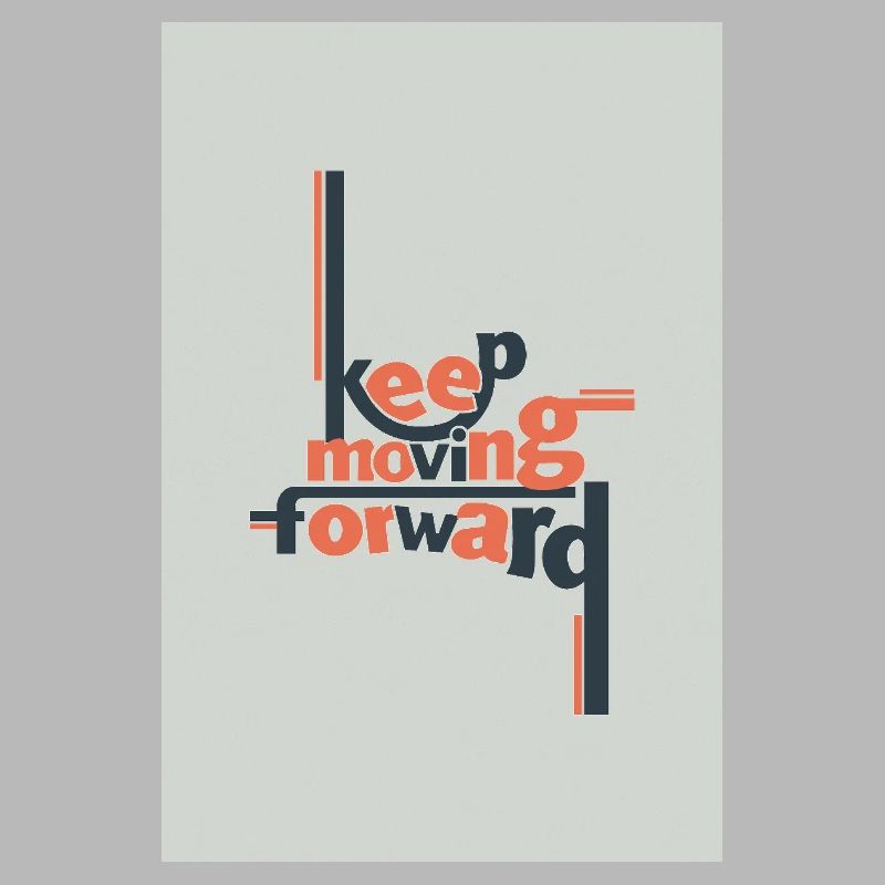 Continuer d’avancer Typographie minimale