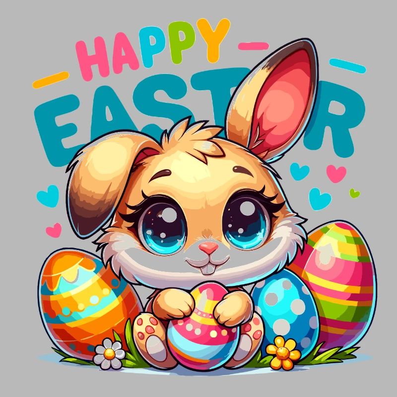 Happy Easter - Easter Bunny Illustration