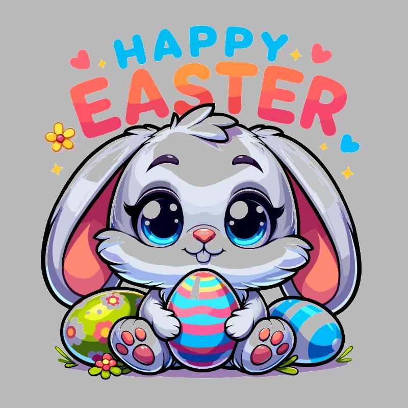 Happy Easter - Easter Bunny Illustration