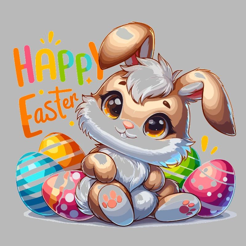 Happy Easter - Easter Bunny Illustration