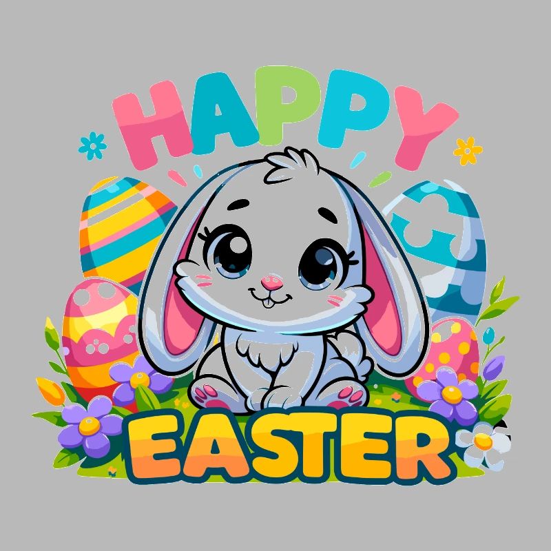 Happy Easter - Easter Bunny Illustration
