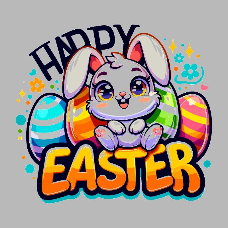 Happy Easter - Easter Bunny Illustration