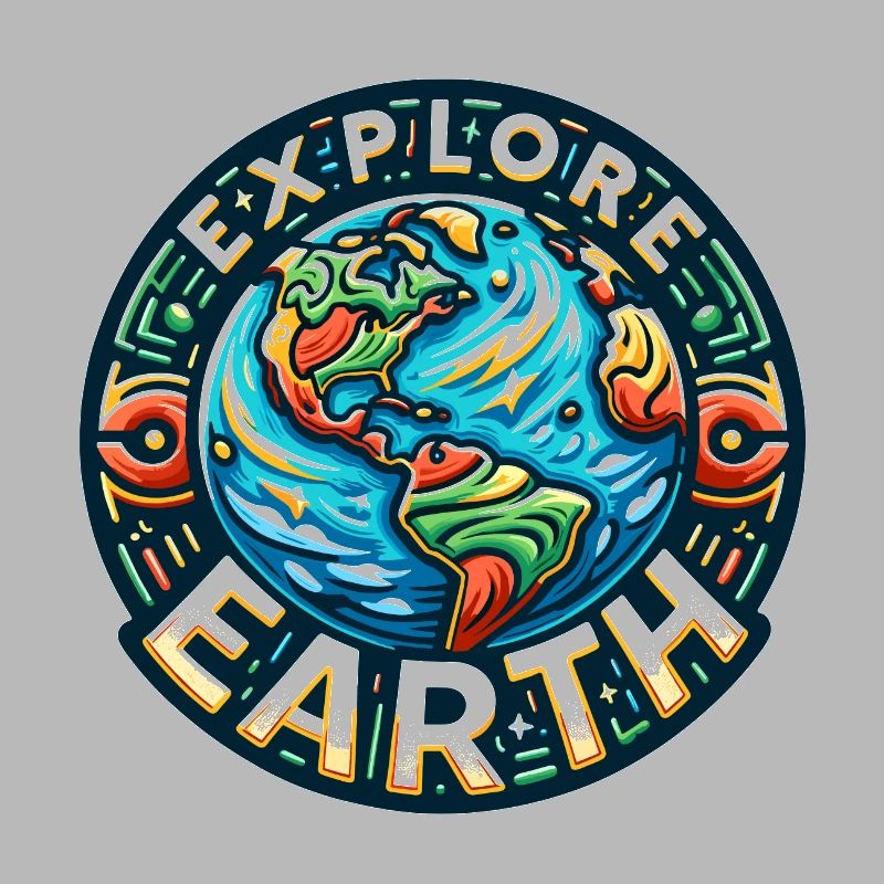 Explore Earth - Erde Illustration