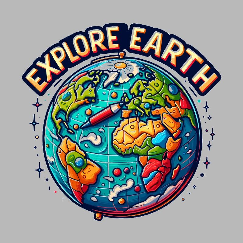 Explore Earth - Erde Illustration