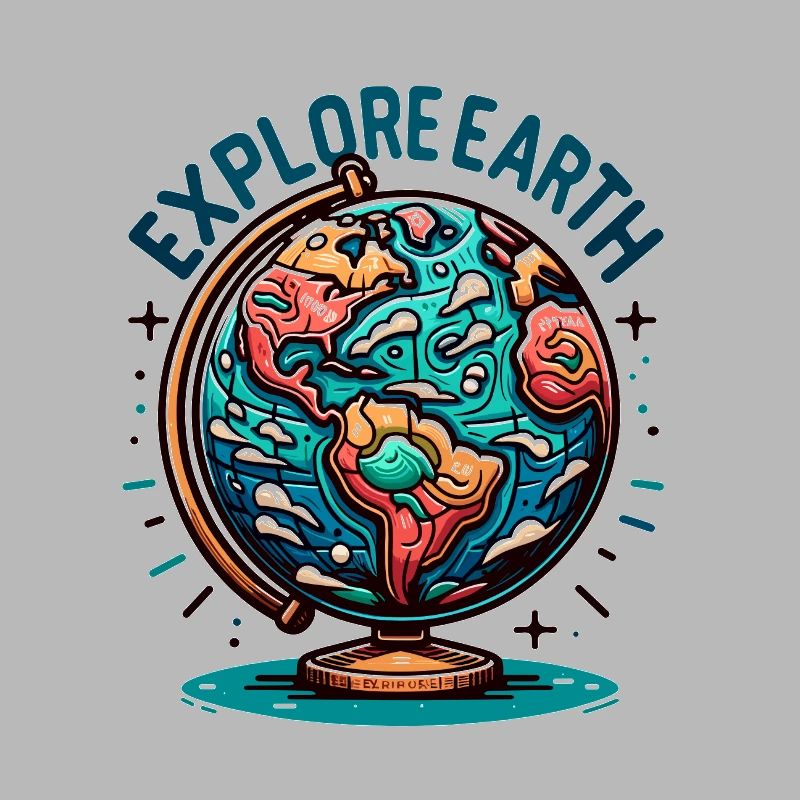 Explore Earth - Erde Illustration