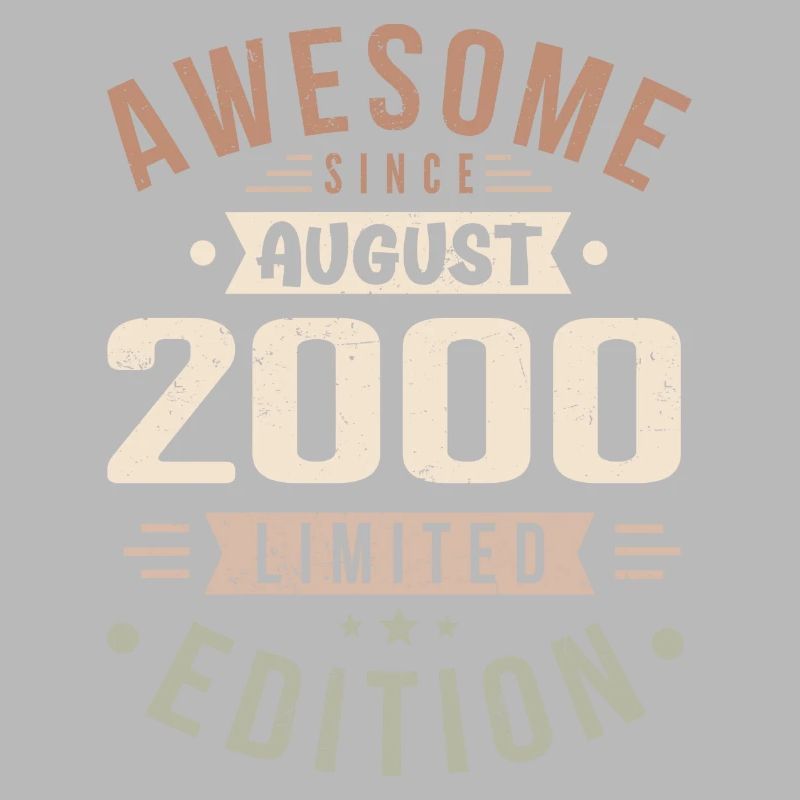 August 2000 Geburtstag im August 2000 Vintage 2000