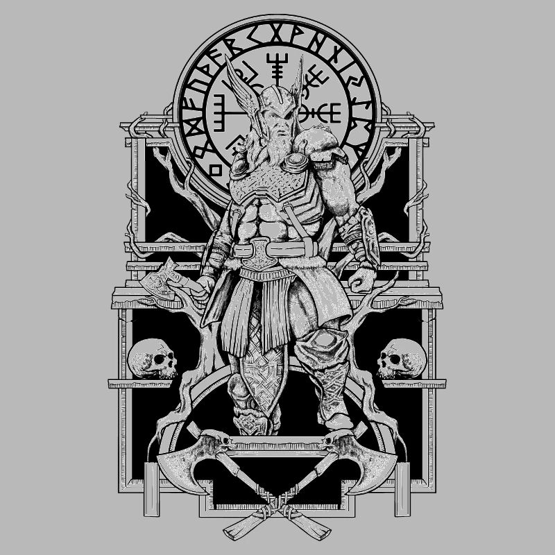 odin, thor, walhalla, valhalla, marteau, hache,